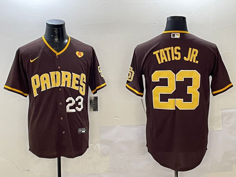 Men San Diego Padres 23 Tatis jr Brown Game 2025 Nike MLB Jersey style 8